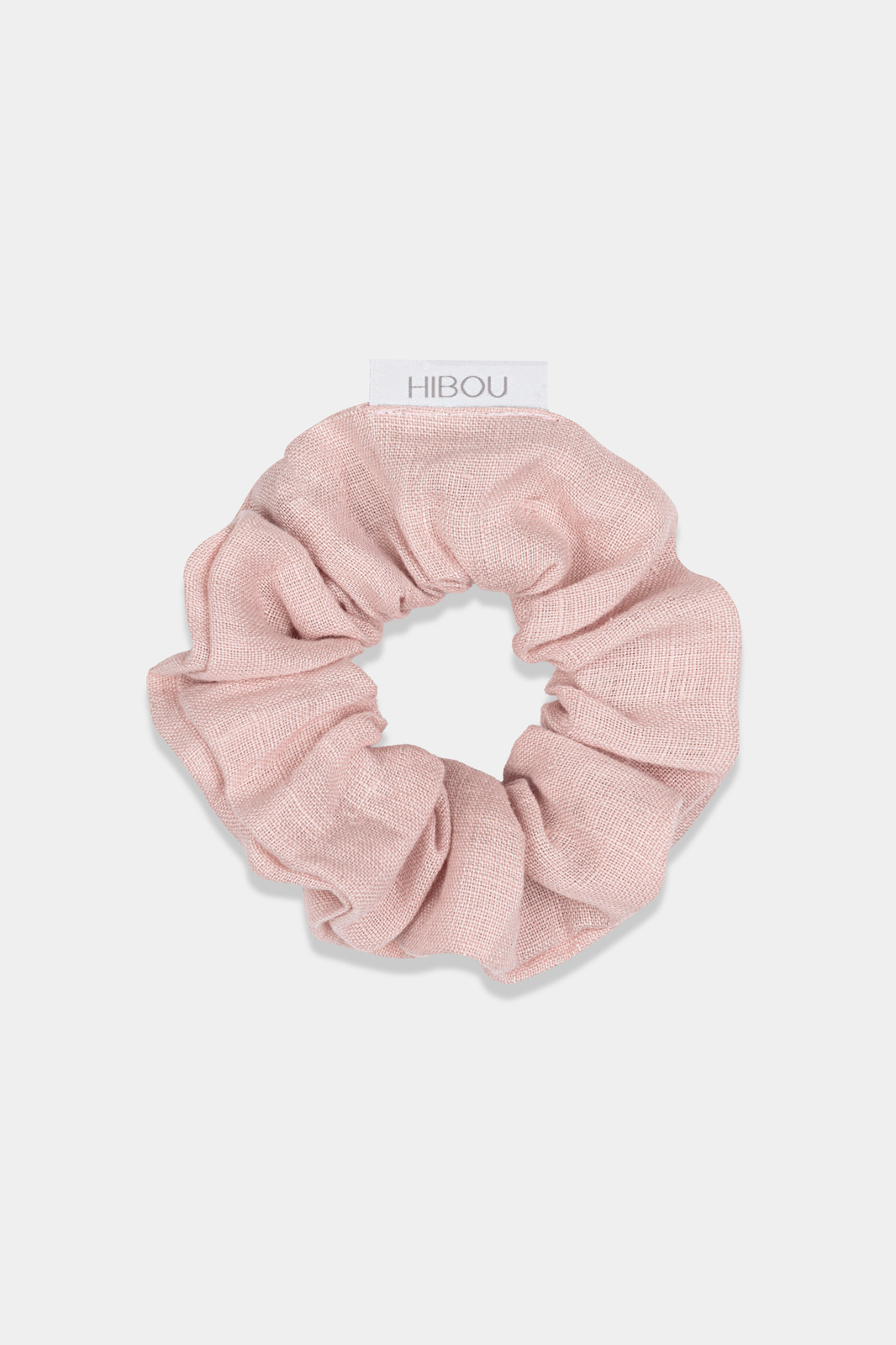 Pink Linen Scrunchie