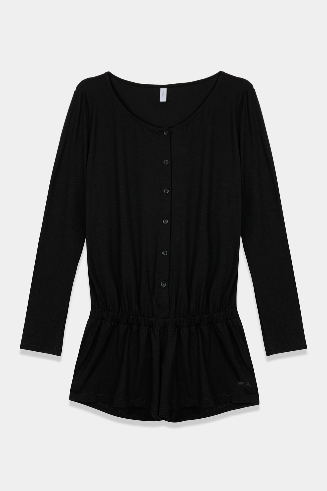 Black Long-Sleeve Romper