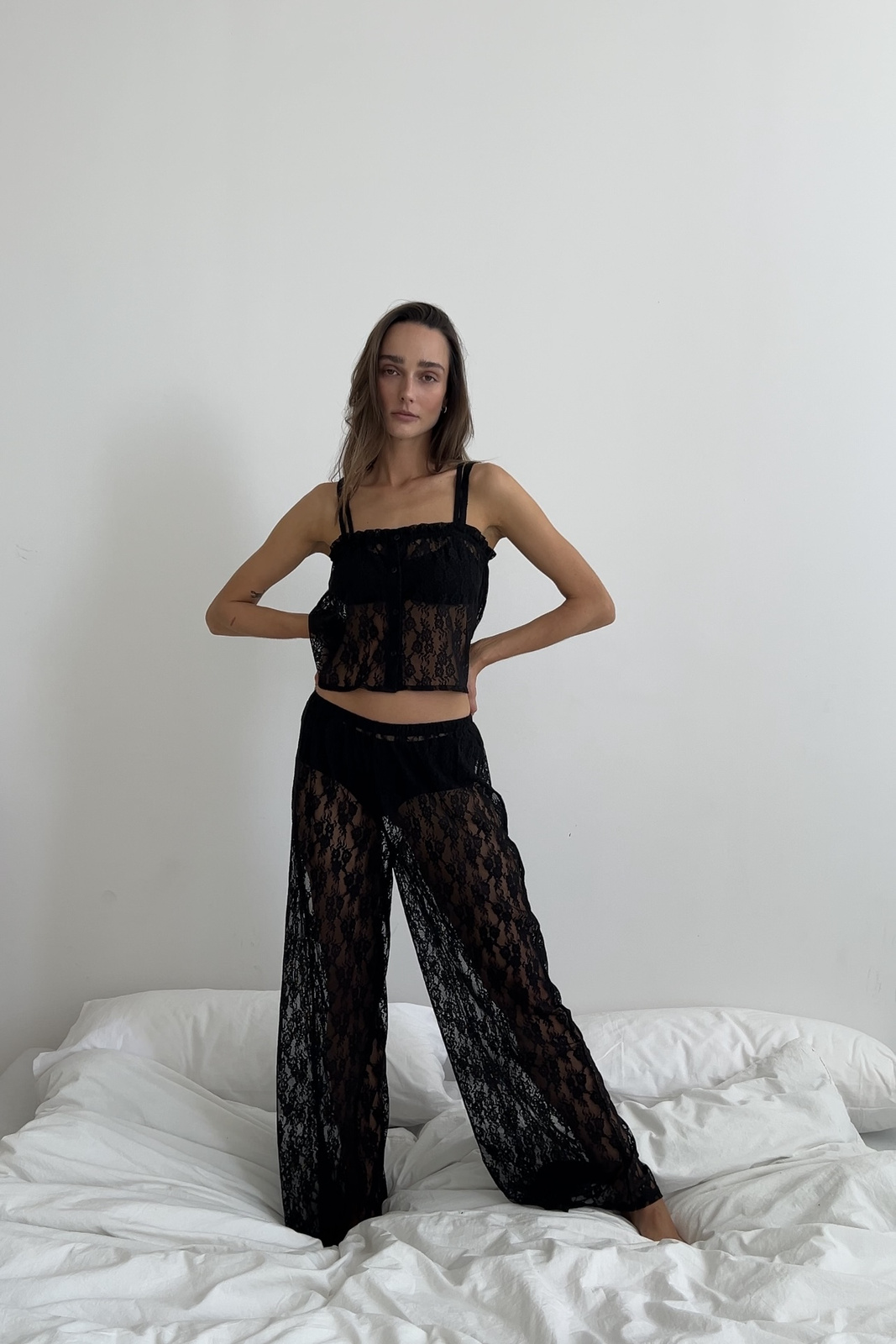 Black Lace Top "Polly"