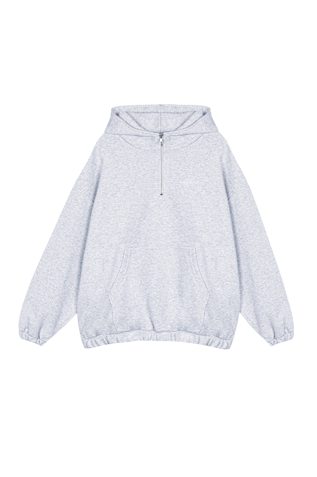 Half Zip Hoodie Alex in Light Melange