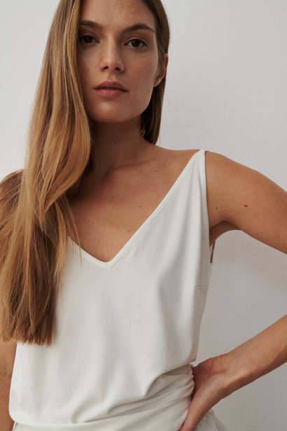 Off White Pajama Top "Jolly"