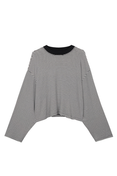 Black Striped Longsleeve "Lara"