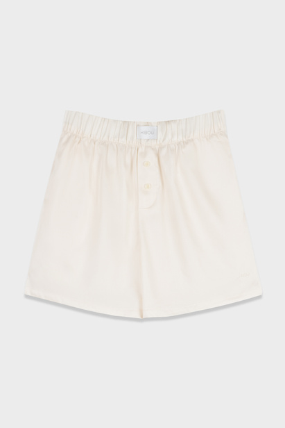 Ecru Oversized Boxer Shorts "Sunday"