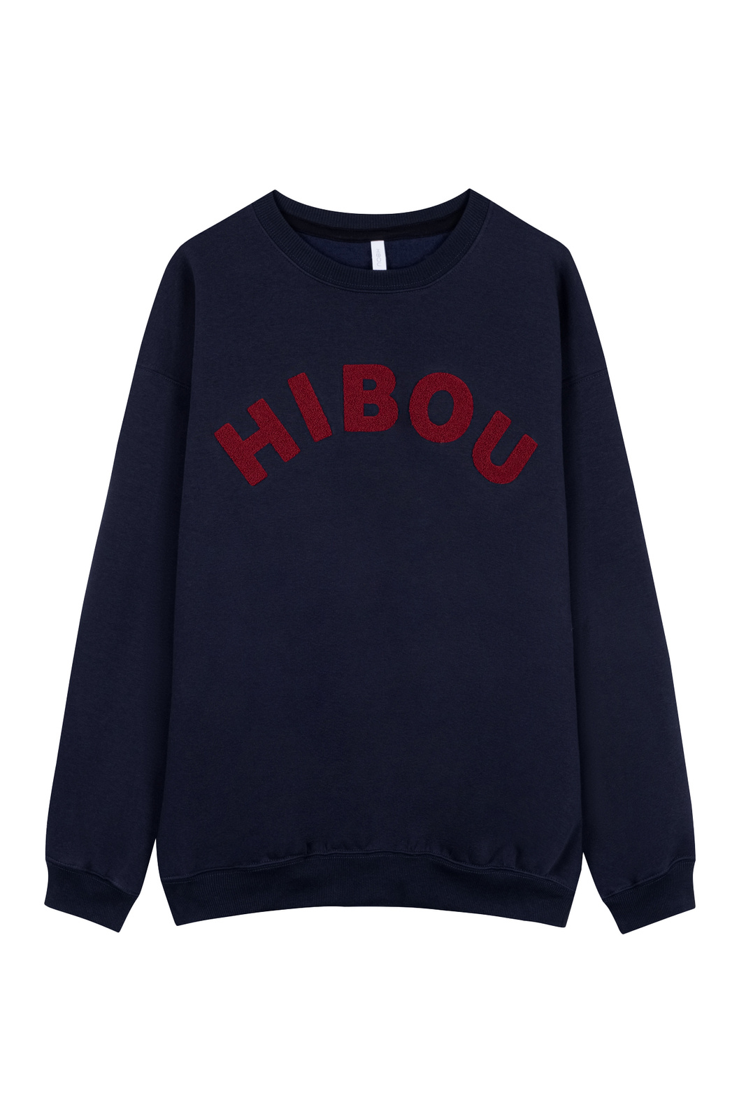 Navy Oversized Sweatshirt “Hailey” with Burgundy Logo