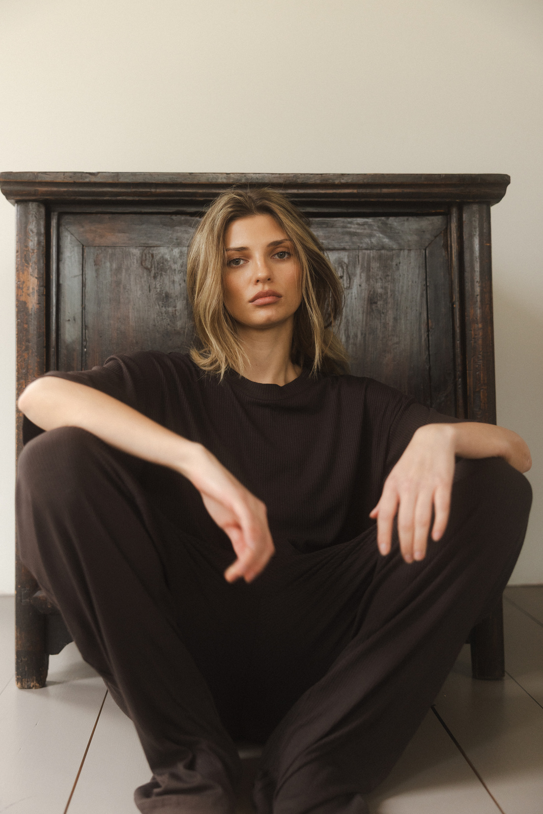 Ribbed Brown Trousers "Erica"