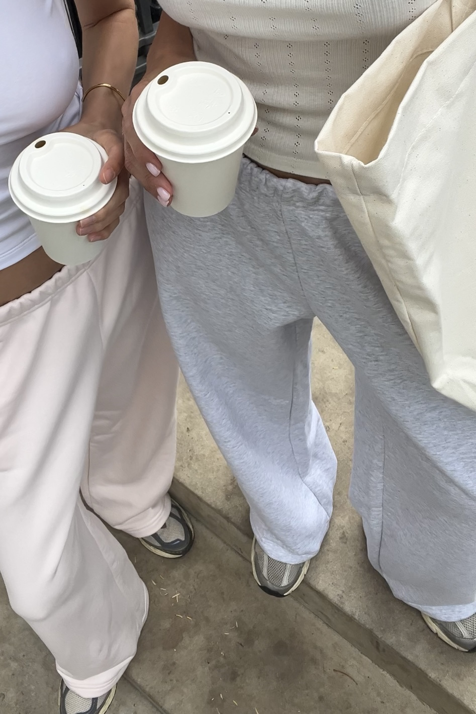 Wide Sweatpants "Rene" in Light Melange