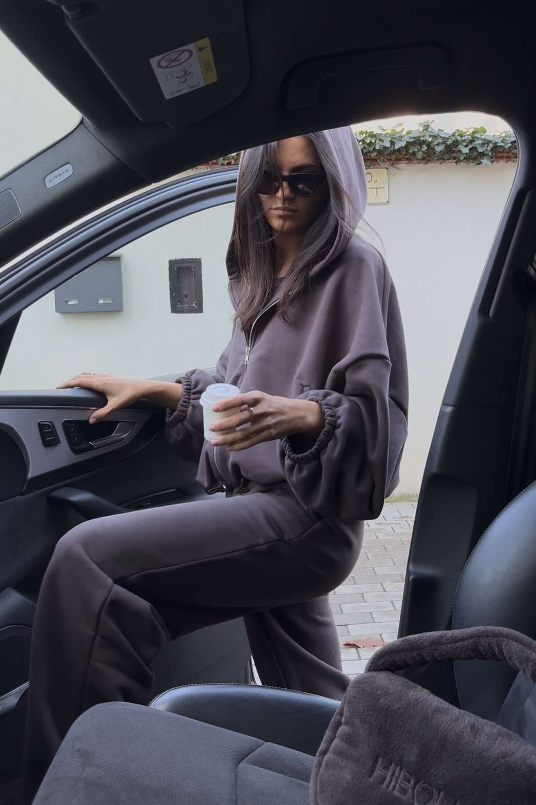 Brown Zipped Hoodie "Rene"