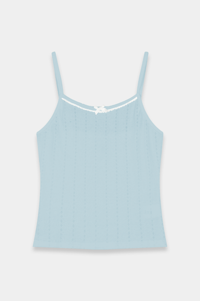 Baby Blue Openwork Top "Rosie"
