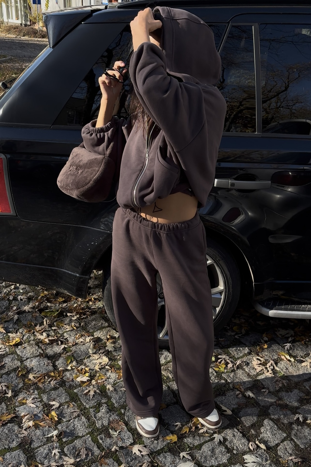Wide Sweatpants "Rene" in Brown