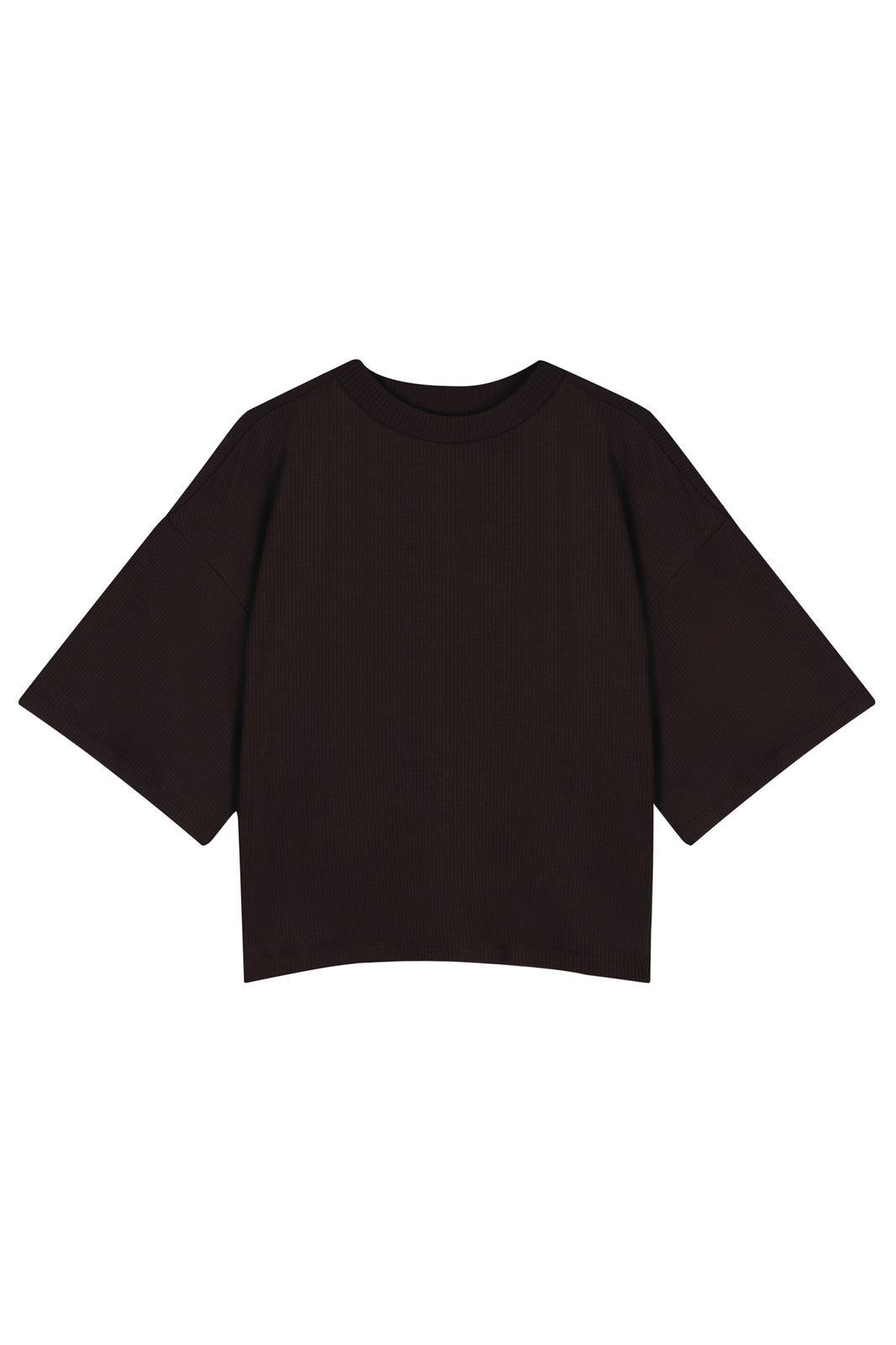 Ribbed Brown T-Shirt "Hannah"