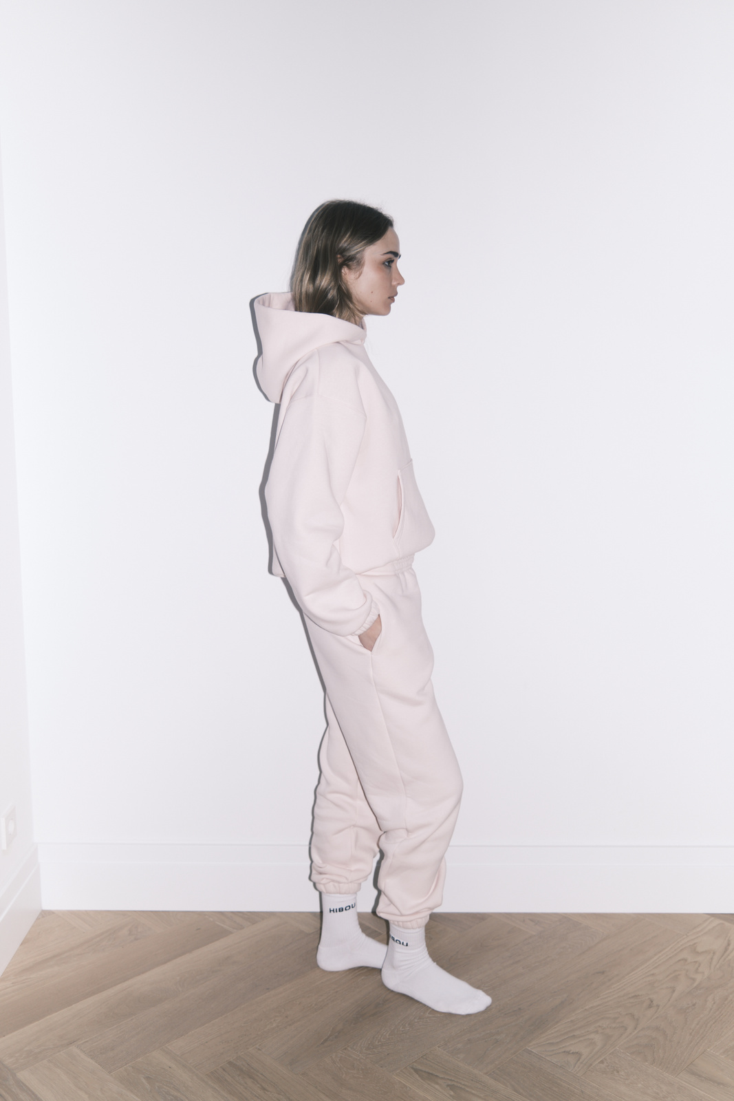Sweatpants "Alex" in Blush Pink with Fleece